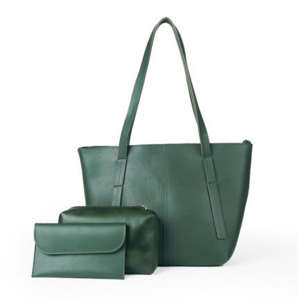 Velvet Tot Bag Double Strap Green