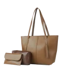 Velvet Tot Bag Double Strap 3-PCS Sandstone - Image 5