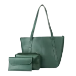 Velvet Tot Bag Double Strap 3-PCS Green