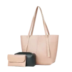 Velvet Tot Bag Double Strap 3-PCS Sandstone - Image 3